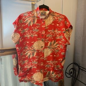 Avanti 100% Silk Hawaiian Shirt